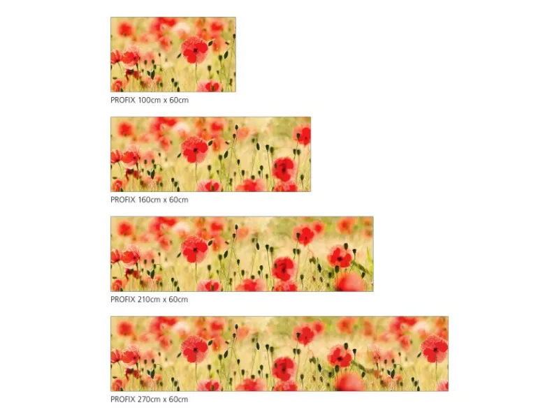 MySpotti Küchenrückwand Profix Cucina Mohnet 210 x 60 cm Mohnblüte< Küchenrückwände|Herde