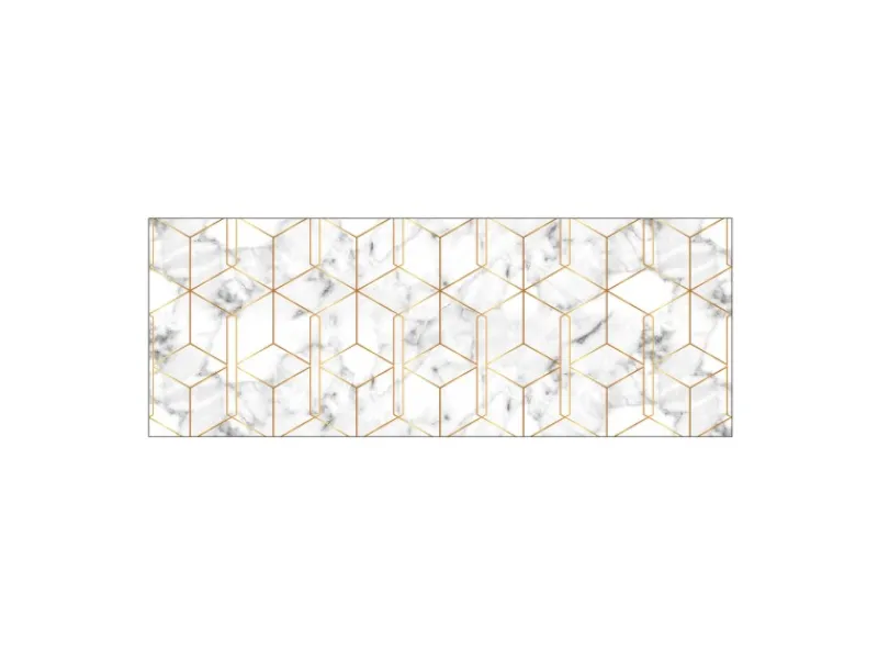 Discount MySpotti Küchenrückwand Profix Cucina Nicole 160 x 60 cm Weiß-Gold