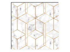 Discount MySpotti Küchenrückwand Profix Cucina Nicole 160 x 60 cm Weiß-Gold