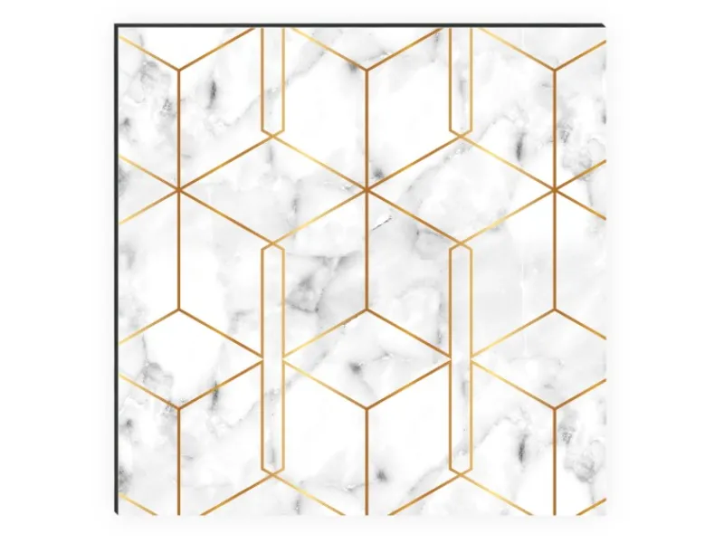Discount MySpotti Küchenrückwand Profix Cucina Nicole 160 x 60 cm Weiß-Gold
