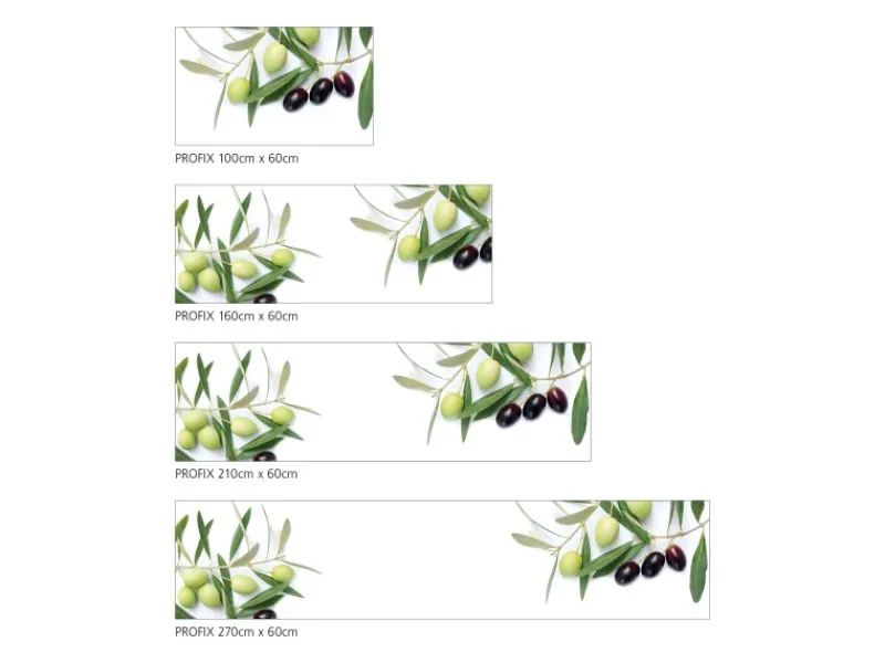 MySpotti Küchenrückwand Profix Cucina Olivenzweig 270 x 60 cm Olivengrün< Küchenrückwände