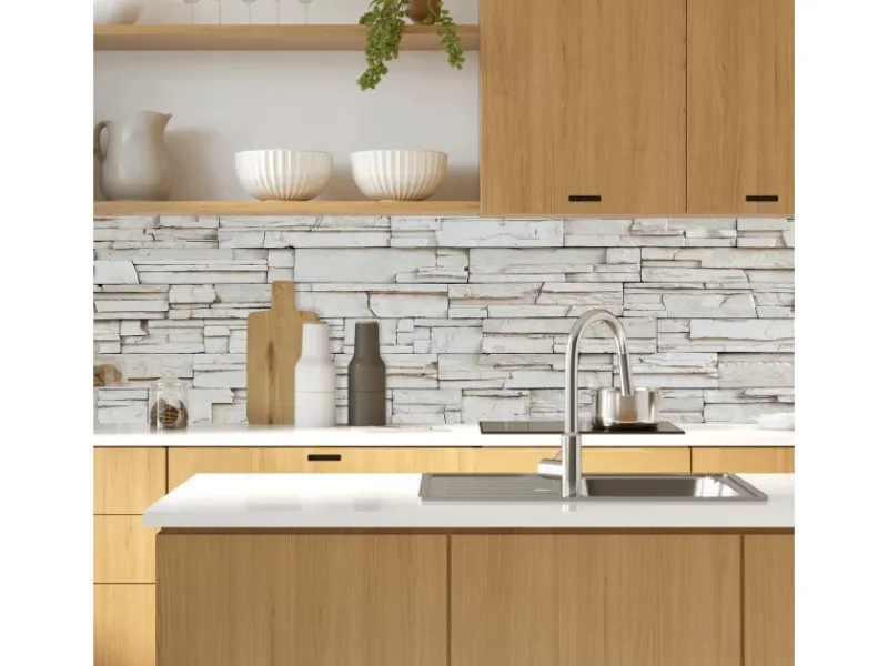 Discount MySpotti Küchenrückwand Profix Cucina Rocky Wall 160 x 60 cm Steinweiß