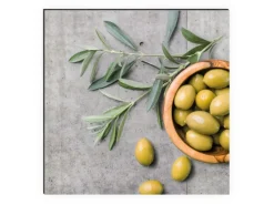 Sale MySpotti Küchenrückwand Profix Cucina Olive & Concrete 270 x 60 cm Grau-Gelb