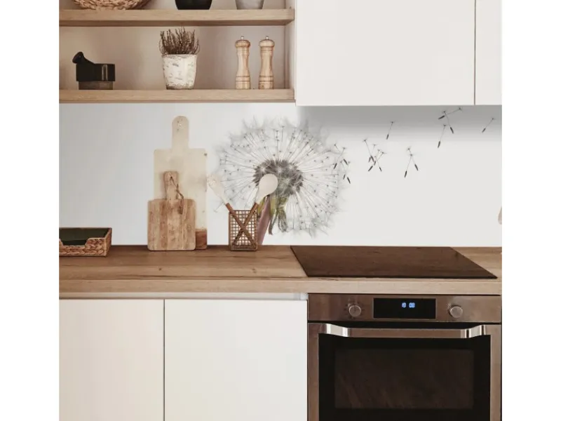 Küchenrückwände<MySpotti Küchenrückwand Profix Cucina Dandelion 100 x 60 cm Weiß-Grau