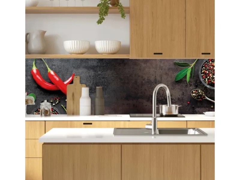 Küchenrückwände<MySpotti Küchenrückwand Profix Cucina Hot Chilli 210 x 60 cm Paprika