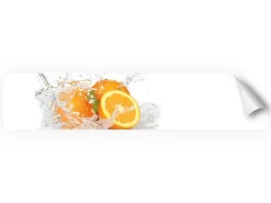 Outlet Myspotti Küchenrückwandfolie Aqua Orange Selbstklebend 280 cm x 60 cm