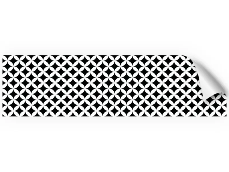 Hot Myspotti Küchenrückwandfolie Chadi Selbstklebend 220 cm x 60 cm Schwarz-Weiß