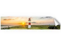 Myspotti Küchenrückwandfolie Leuchtturm Sylt Selbstklebend 280 cm x 60 cm< Küchenrückwände