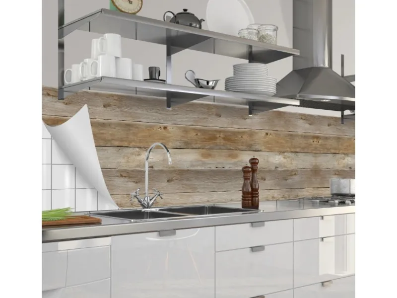 Outlet Myspotti Küchenrückwandfolie Holz Selbstklebend 280 cm x 60 cm