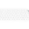 Myspotti Küchenrückwandfolie Hexagon Selbstklebend 220 cm x 60 cm Weiß