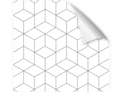 Myspotti Küchenrückwandfolie Hexagon Selbstklebend 220 cm x 60 cm Weiß