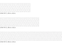 Myspotti Küchenrückwandfolie Hexagon Selbstklebend 220 cm x 60 cm Weiß