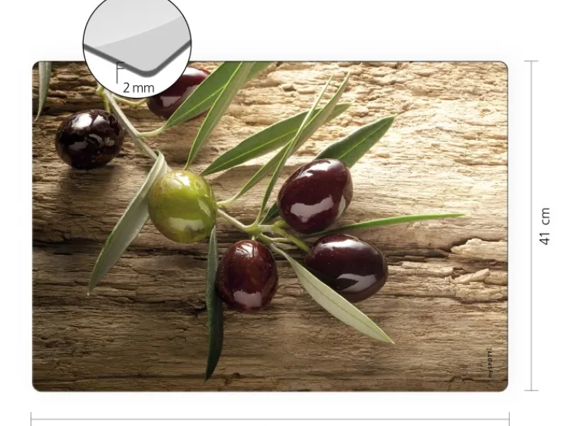 Küchenrückwände|Herde<Myspotti Mini-Spritzschutzplatte Olivenzweig 59 cm x 41 cm