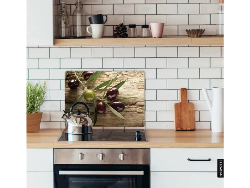 Küchenrückwände|Herde<Myspotti Mini-Spritzschutzplatte Olivenzweig 59 cm x 41 cm