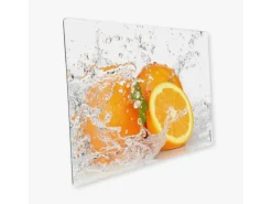 Myspotti Mini-Spritzschutzplatte Aqua Orange 59 cm x 41 cm