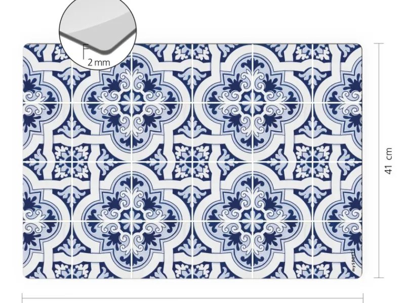 Outlet Myspotti Mini-Spritzschutzplatte Apollon 59 cm x 41 cm Fliesenoptik