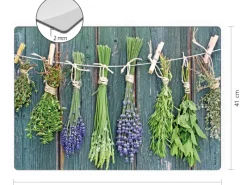 Myspotti Mini-Spritzschutzplatte Kräuter der Provence 59 cm x 41 cm< Küchenrückwände|Kochfelder