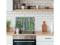 Myspotti Mini-Spritzschutzplatte Kräuter der Provence 59 cm x 41 cm< Küchenrückwände|Kochfelder