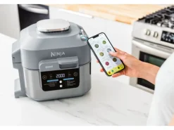 New Ninja Cooking System und Heißluftfritteuse ON400DE Speedi Rapid Hellgrau