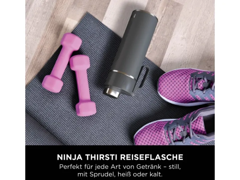 New Ninja Trinkflasche Thirsti DW1801EUUKGY 530 ml Grau