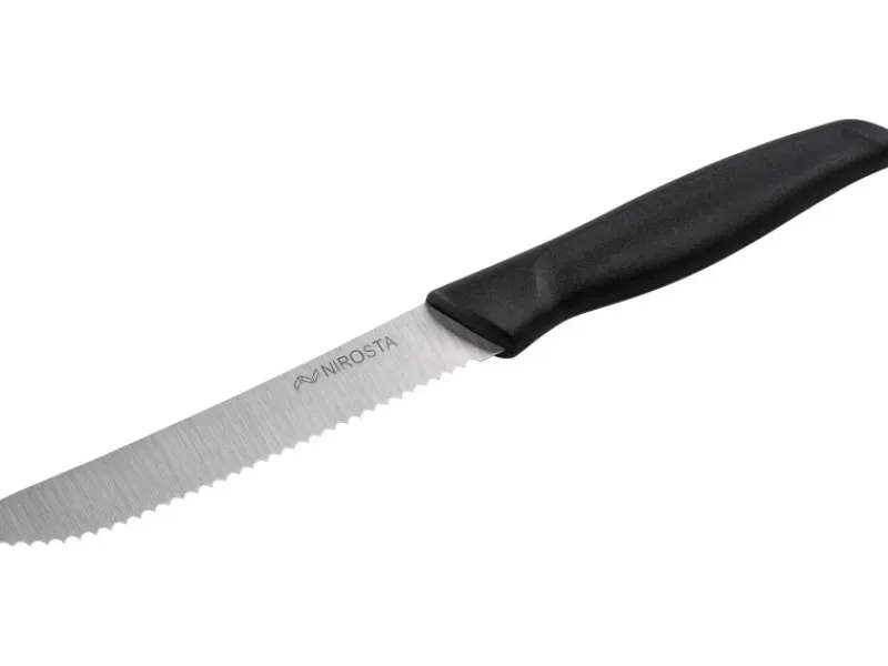 Nirosta Frühstücksmesser Basic 20 cm Schwarz< Küchenhelfer