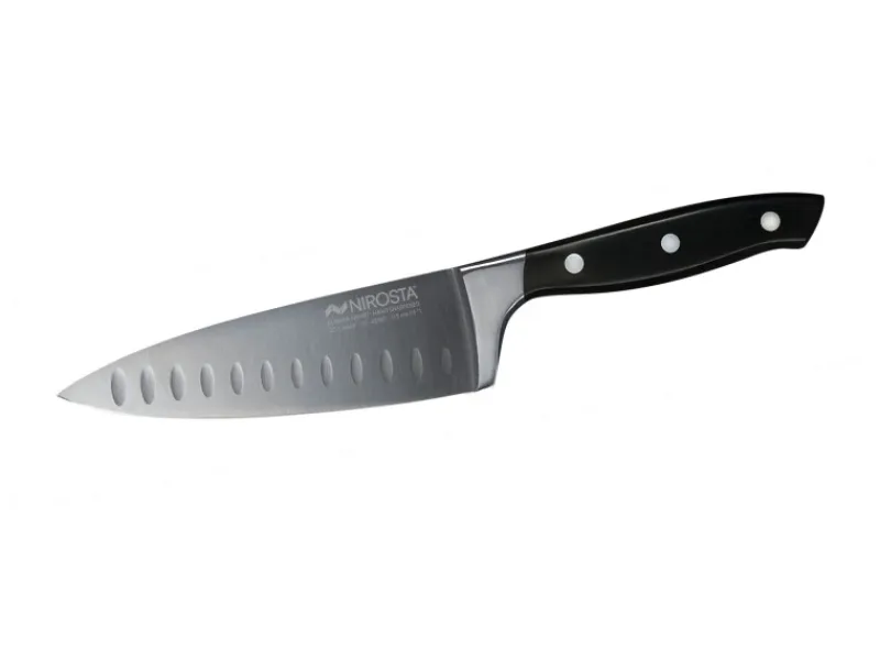 Nirosta Küchenhelfer<Kochmesser Trinity 29 cm Silber-Schwarz