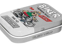 Hot Nostalgic-Art Pillendose Motomania Biker werden nicht grau