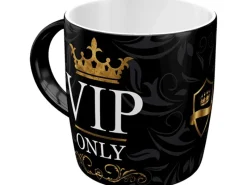 Nostalgic-Art Tasse VIP Only 9 cm x 8,5 cm x 8,5 cm Schwarz< Geschirr
