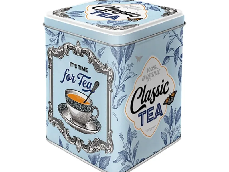 Nostalgic-Art Vorratsdosen|Vorratsbehälter<Teedose Classic Tea 9,5 x 7,5 x 7,5 cm Hellblau