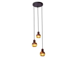 Näve Pendelleuchte Casco Schwarz Ø 25 cm x 120 cm 3er-Set< Kücheninseln