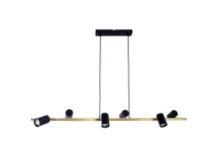 Näve Pendelleuchte Frida Schwarz 120 cm x 115 cm x 23 cm 6er-Set