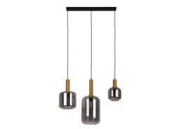Näve Kücheninseln<Pendelleuchte Fumo Schwarz 150 cm x 82,4 cm x 22 cm 3er-Set