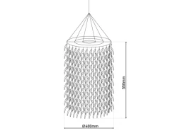 Outlet Näve Pendelleuchte Kokos Natur Ø 40 cm x 120 cm