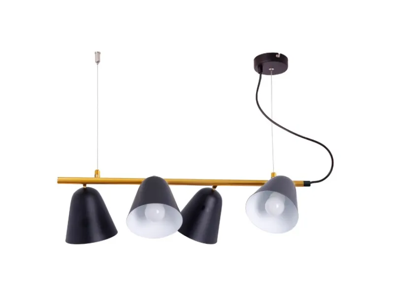 Outlet Näve Pendelleuchte Triton Schwarz 126 cm x 61 cm x 13 cm 4er-Set