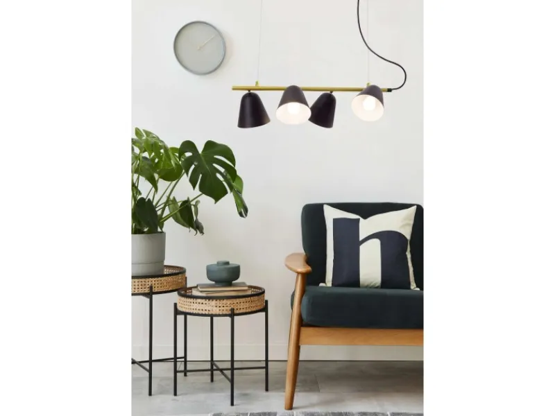 Outlet Näve Pendelleuchte Triton Schwarz 126 cm x 61 cm x 13 cm 4er-Set