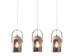 Näve Pendelleuchte Vidrio Silber 141 cm x 11,5 cm 64 cm 3er-Set< Kücheninseln