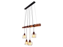 Näve Kücheninseln<Pendelleuchte Woodland Schwarz 150 cm x 100 cm x 13 cm 4er-Set