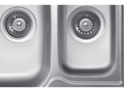 OBI Einbauspüle Quadra Duo 62 Edelstahl eckig< Edelstahlspülen