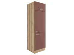 Optifit Kühlschränke<Bari407 Küchen-Geräteumbauschrank 60 cm Rostrot