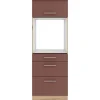 Optifit Einbauküchen|Küchenschränke<Bari407 Küchen-Geräteumbauschrank 60 cm Rostrot