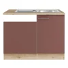 Optifit Bari407 Küchen-Spülenunterschrank Rostrot