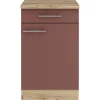 Sale Optifit Bari407 Küchen-Unterschrank 50 cm Rostrot