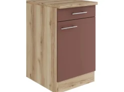 Sale Optifit Bari407 Küchen-Unterschrank 50 cm Rostrot