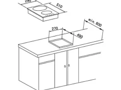 Optifit Bari407 Miniküche 150 cm Rostrot< Miniküchen|Kochfelder