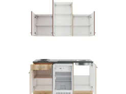 Sale Optifit Bari407/Livorno290 Miniküche 150 cm Rostrot / Wildeiche Nachbildung