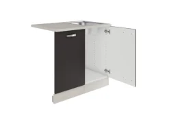 Optifit Küchenschränke<Faro220 Küchen-Spülenschrank-Set Anthrazit