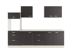 Online Optifit Faro220 Küchenzeile 270 cm ohne E-Geräte Anthrazit