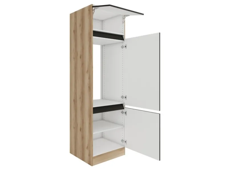 Optifit Hochschrank f. Kühlschrank 60x206,8x57cm Noah420 Anthra. WildEiche NB< Küchenschränke