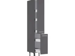 Optifit Küchenregale|Vorratsbehälter<Küchen-Apothekerschrank Ingvar420 30cmx 211,8cmx 58,4cm Anthrazit Matt