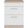 Optifit Küchen-Auszugsunterschrank Dakar286 60cm Weiß Sgl. für Glaskeramikkochf< Kücheninseln